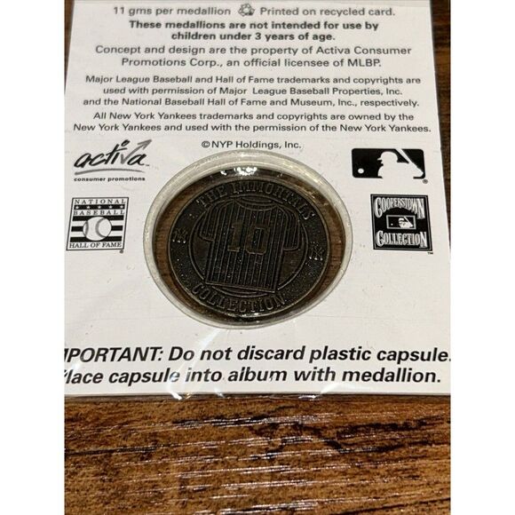Phil Rizzuto 2005 New York Yankees Immortals Medallion Baseball Coin Sealed+NEW - Picture 7 of 7